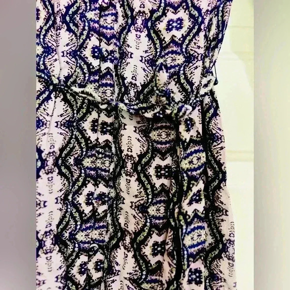 CHARLIE JADE Womens Small Multi Color Print Long Sleeve V Neck Button Dress - Picture 5 of 7